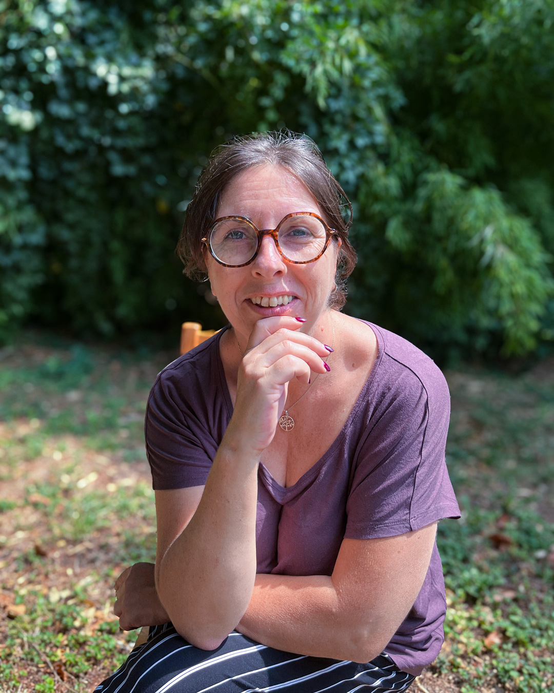 Portrait d'Isabelle Auboin, sophrologue en visio et à Bordeaux